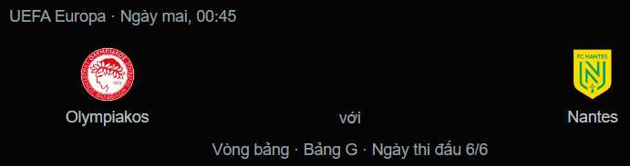 Nhận định Olympiakos vs Nantes C2 ngày 11/04 : Không còn đường lùi