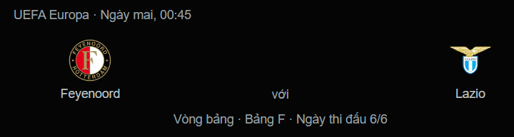 Nhận định bóng đá Feyenoord vs Lazio, 00h45 ngày 4/11: Giữ chắc ngôi đầu