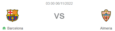 Nhận định bóng đá Barcelona vs Almería, 3h00 ngày 6/11