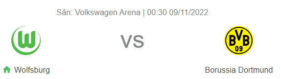 Nhận định bóng đá Wolfsburg vs Dortmund, 0h30 ngày 9/11