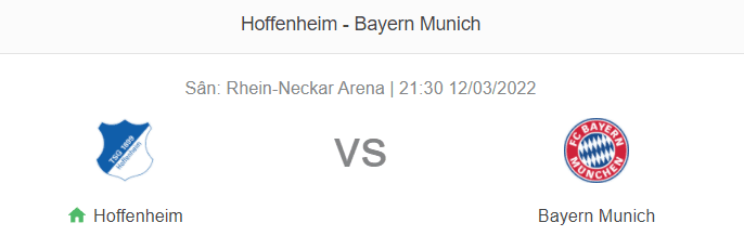 Soi kèo Hoffenheim vs Bayern Munich 21h30 ngày 12/3 Bundesliga