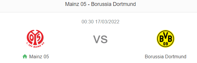 Nhận định bóng đá Mainz vs Dortmund, 00h30 ngày 17/3