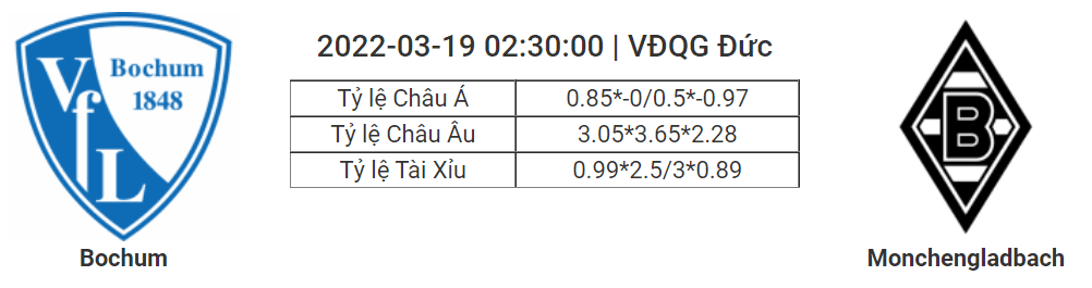 Soi kèo, dự đoán Bochum vs Gladbach, 02h30 ngày 19/3 - Bundesliga