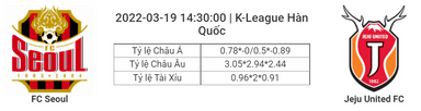 Soi kèo, dự đoán Seoul vs Jeju, 14h30 ngày 19/3 - K League