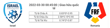 Soi kèo, dự đoán Israel vs Romania, 03h00 ngày 30/3 - Giao hữu Quốc tế