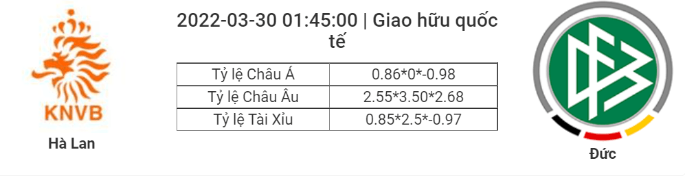 Soi kèo, dự đoán Hà Lan vs Đức, 01h45 ngày 30/3 - Giao hữu quốc tế