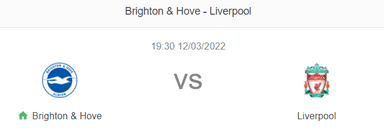 Nhận định bóng đá Brighton vs Liverpool, 19h30 ngày 12/3