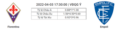 Soi kèo, dự đoán Fiorentina vs Empoli, 17h30 ngày 3/4 - VĐQG Ý