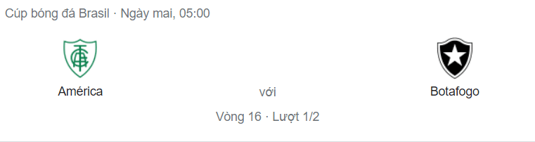 Nhận định America Mineiro vs Botafogo, 5h ngày 1/7