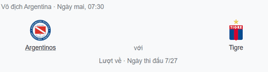 Nhận định Argentinos Juniors vs Tigre, 7h30 ngày 12/7