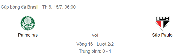 Nhận định Palmeiras vs Sao Paulo, 6h ngày 15/7