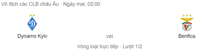 Nhận định Dinamo Kiev vs Benfica, 2h ngày 18/8