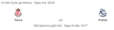 Nhận định Toluca vs Puebla, 08h00 ngày 03/08