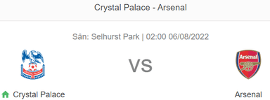 Nhận định bóng đá Crystal Palace vs Arsenal, 02h00 ngày 6/8: Chờ Pháo nổ liên hoàn