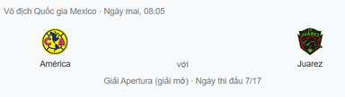 Nhận định Club America vs Juerez, 8h ngày 8/8