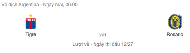 Nhận định bóng đá Tigre vs Rosario Central, 6h ngày 9/8