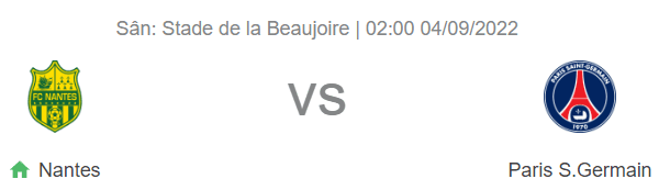 Nhận định bóng đá Nantes vs PSG, 02h00 ngày 4/9