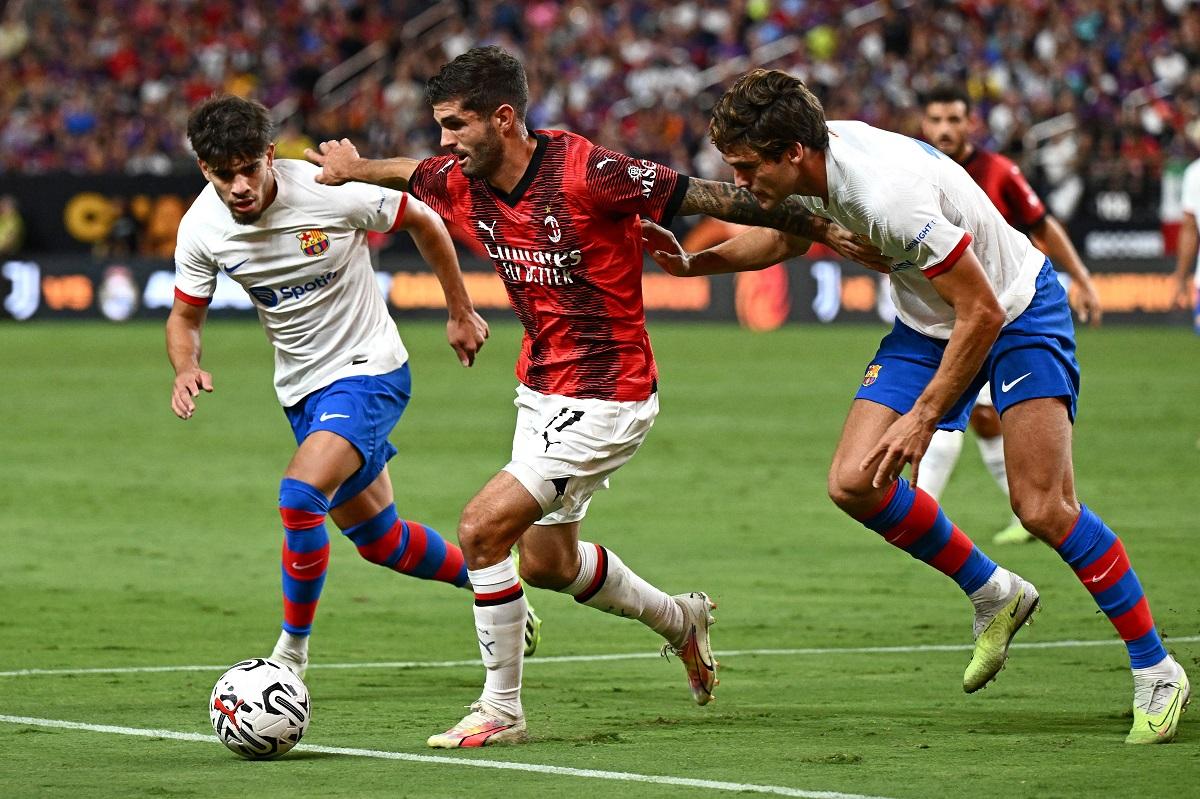 VIDEO bàn thắng AC Milan vs Barcelona: 0-1 (Giao hữu CLB 2023)