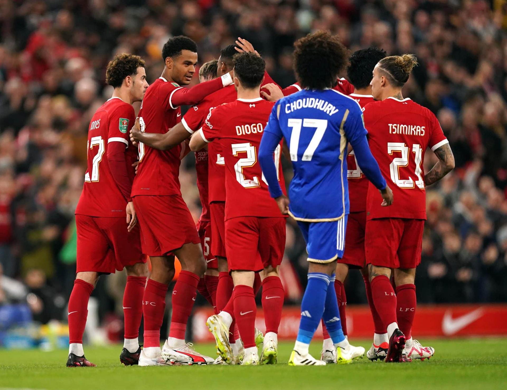 VIDEO bàn thắng Liverpool vs Leicester City: 3-1 (Vòng 3 cúp Liên đoàn Anh 2023/24)