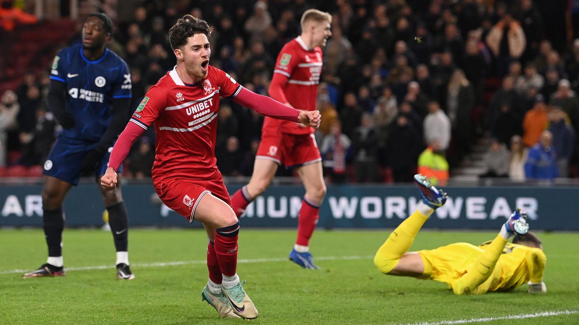 VIDEO bàn thắng Middlesbrough vs Chelsea: 1-0 (Bán kết lượt đi League Cup 2023/24)